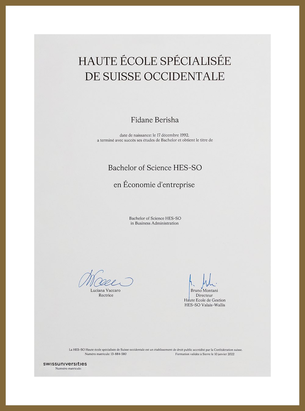 Bachelor en économie d’entreprise HES